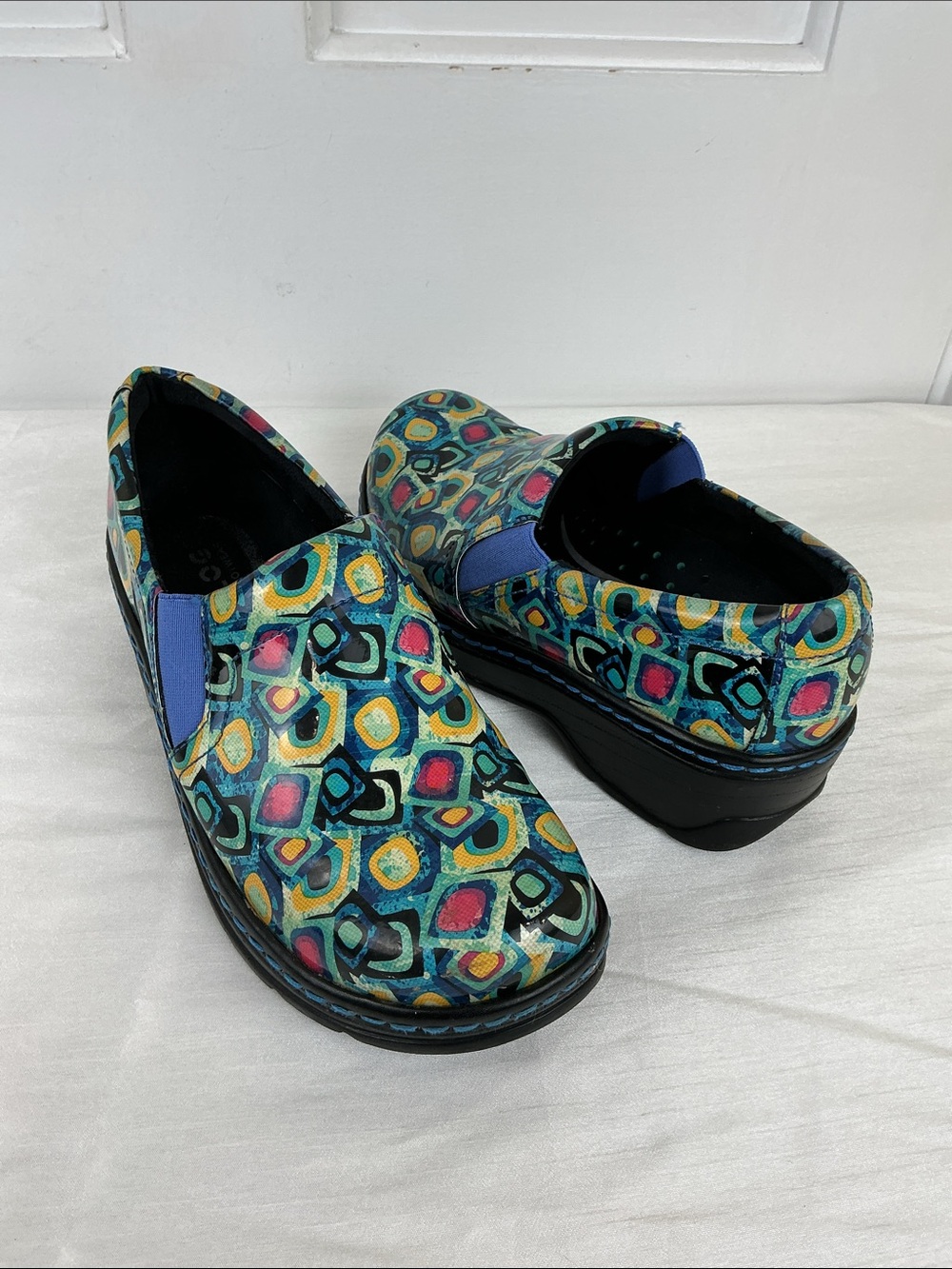 Klogs Naples Clogs Cubism Patent Size 8.5 Multicolor